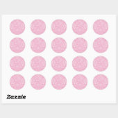 Fuchsia Pink Pineapple Victoriaans  Damask Ronde Sticker (Vel)