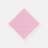 Fuchsia Pink Pineapple Victoriaans  Damask Servet (Hoek)