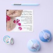 Fuchsia Pink Rose Pedicure Salon Flyer (Enkel)