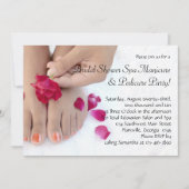  Fuchsia Pink Rose Pedicure Salon Kaart (Voorkant)