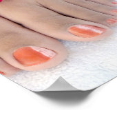 Fuchsia Pink Rose Pedicure Salon Poster (Hoek)