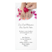  Fuchsia Pink Rose Pedicure Salon Reclamekaart (Voorkant)