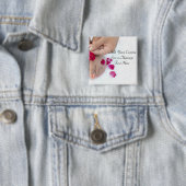Fuchsia Pink Rose Pedicure Salon Vierkante Button 5,1 Cm (In situ)