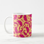 Fuchsia Pink Yellow Name Persoonlijke Paisley Koffiemok (Links)