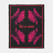 Fuchsia Pioen Abstract Bloemen gepersonaliseerd Fleece Deken (Voorkant)