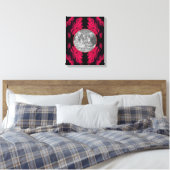 Fuchsia Pioen Abstract Lijst Creëer Uw Eigen Foto Canvas Afdruk (Insitu (Slaapkamer))