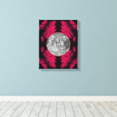 Fuchsia Pioen Abstract Lijst Creëer Uw Eigen Foto Canvas Afdruk (Insitu (Houten vloer))