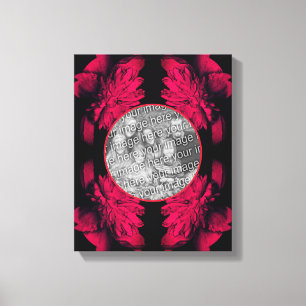Fuchsia Pioen Abstracte Lijst Maak Je Eigen Foto Canvas Afdruk