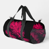 Fuchsia Pioen Bloem Bloemen Kunst Gepersonaliseerd Plunjezak (Rechterhoek)