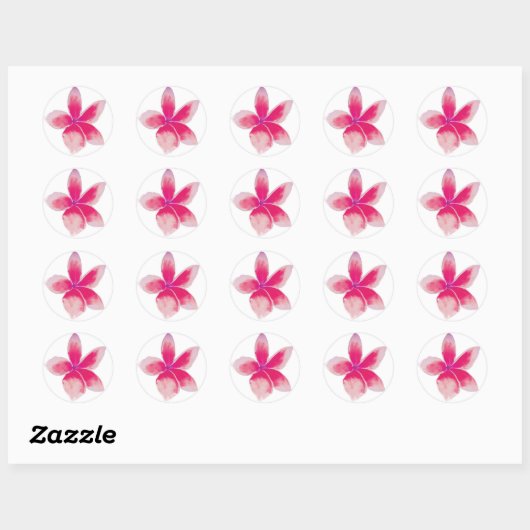 Fuchsia Plumeria Sticker (Vel)