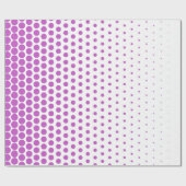 Fuchsia Polka Dot Modern White Cadeaupapier (Vlak)