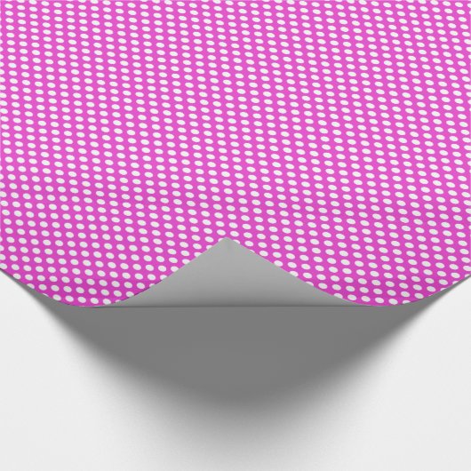 Fuchsia Polka Dot Wrapping Paper Cadeaupapier (Hoek)