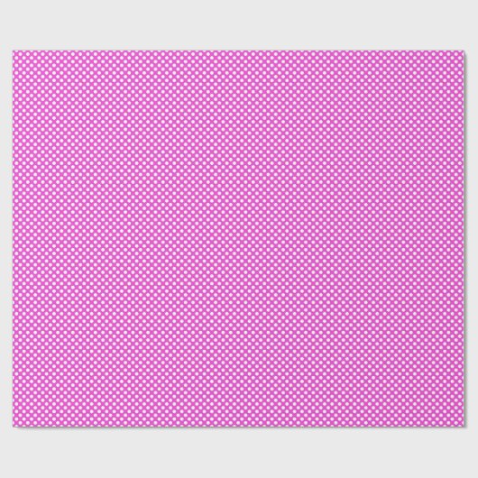 Fuchsia Polka Dot Wrapping Paper Cadeaupapier (Vlak)