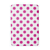Fuchsia polka dots badmat (Voorkant Verticaal)