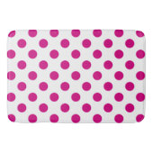 Fuchsia polka dots badmat (Voorkant)