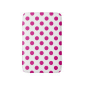Fuchsia polka dots badmat (Voorkant Verticaal)