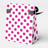 Fuchsia polka dots bedankdoosjes (Achterkant)