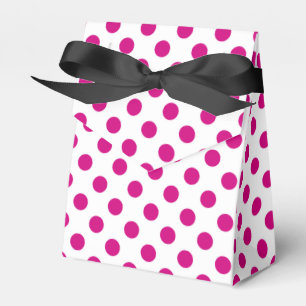 Fuchsia polka dots bedankdoosjes