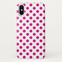 Fuchsia polka dots