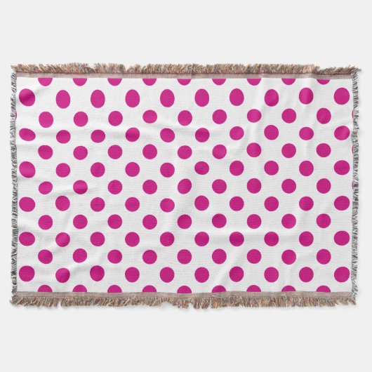 Fuchsia polka dots deken (Voorkant)