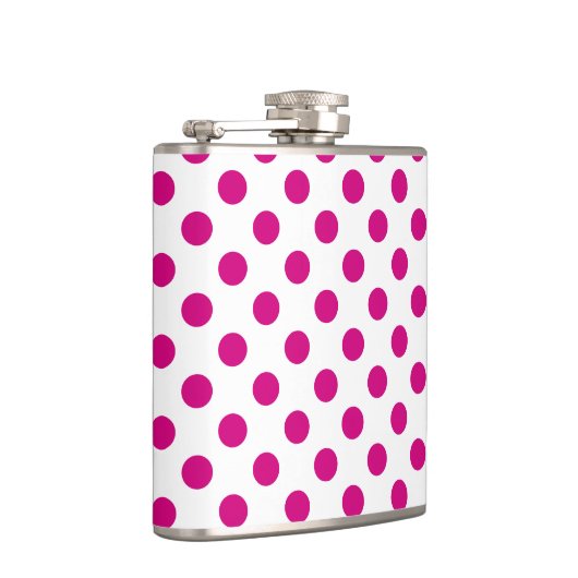 Fuchsia polka dots heupfles (Rechts)
