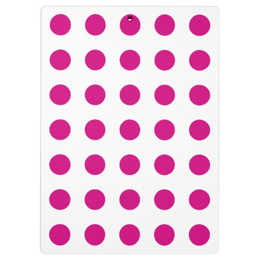 Fuchsia polka dots klembord (Achterkant)