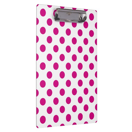 Fuchsia polka dots klembord (Rechts)