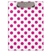 Fuchsia polka dots klembord (Voorkant)