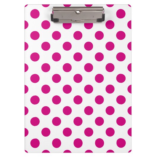 Fuchsia polka dots klembord (Voorkant)