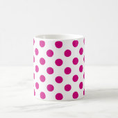 Fuchsia polka dots koffiemok (Center)