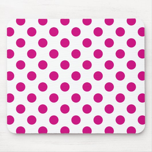 Fuchsia polka dots muismat (Voorkant)