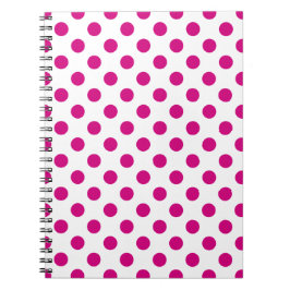 Fuchsia polka dots notitieboek