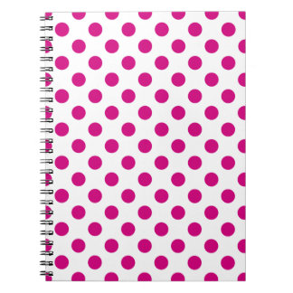 Fuchsia polka dots notitieboek