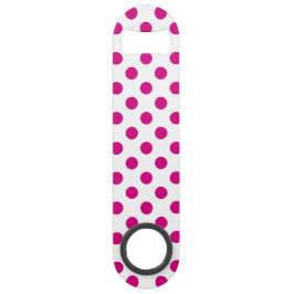 Fuchsia polka dots speed flessenopener