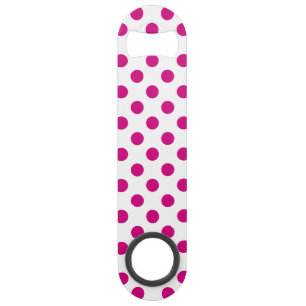 Fuchsia polka dots speed flessenopener