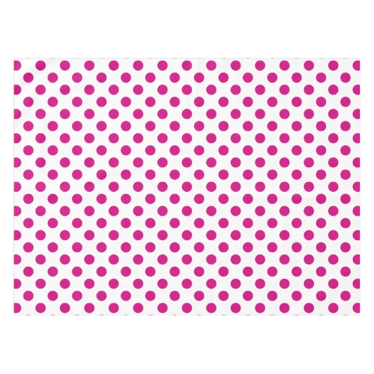 Fuchsia polka dots tafelkleed (Voorkant (Horizontaal))