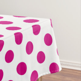 Fuchsia polka dots tafelkleed