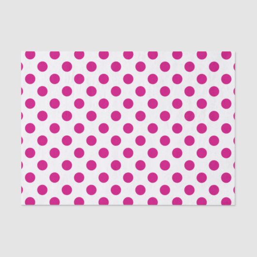 Fuchsia polka dots tissuepapier (Voorkant)