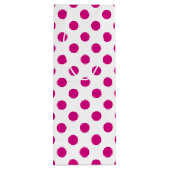 Fuchsia polka dots wijn cadeautas (Achterkant)