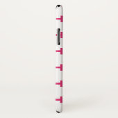 Fuchsia polka kruist wit Case-Mate iPhone case (Achterkant / rechts)