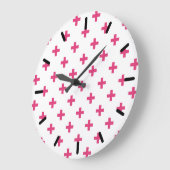 Fuchsia polka kruist wit grote klok (Hoek)