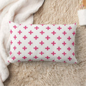 Fuchsia polka kruist wit kussen (Deken)