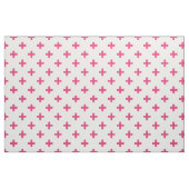 Fuchsia polka kruist wit stof (Fat Quarter)