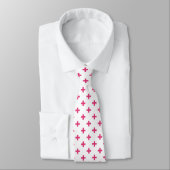 Fuchsia polka kruist wit stropdas (Gebonden)