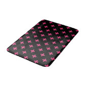 Fuchsia polka kruist zwart badmat (Gekanteld)