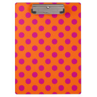 Fuchsia polka-punten op sinaasappel