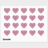 Fuchsia  polka stippen dank u hart sticker (Vel)