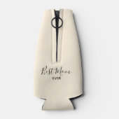 Fuchsia Poppies Floral WreatHappy Moederdag Flesjeskoeler (Achterkant)