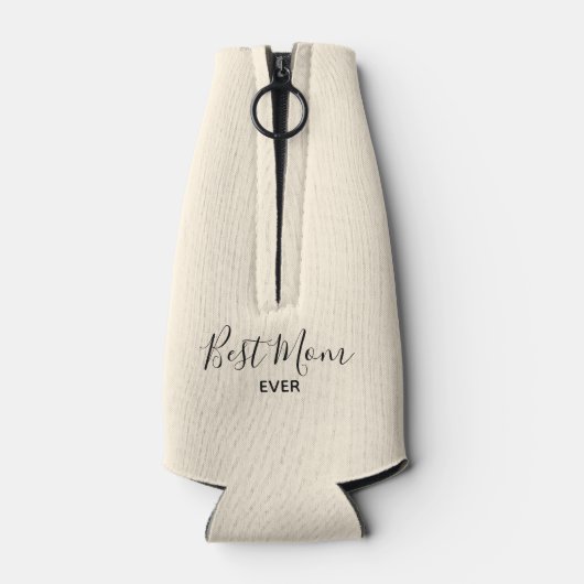 Fuchsia Poppies Floral WreatHappy Moederdag Flesjeskoeler (Achterkant)