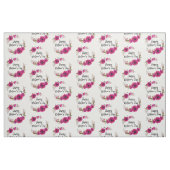 Fuchsia Poppies Floral WreatHappy Moederdag Stof (Fat Quarter)